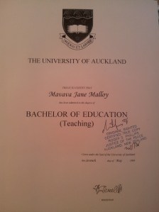 BA Education Certificate
